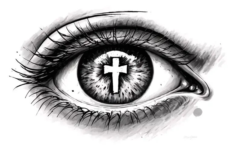 Eye With Cross In It