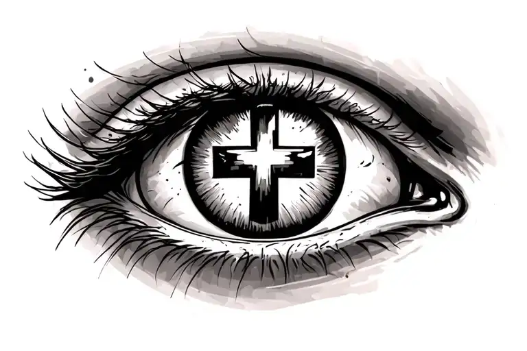 Eye With Cross In It