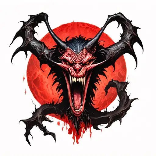 Demon Print Around Wrist