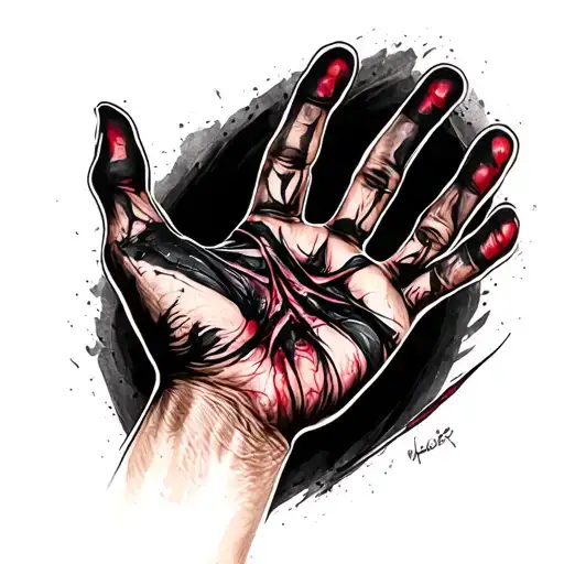 Demon Handprint Around Wrist