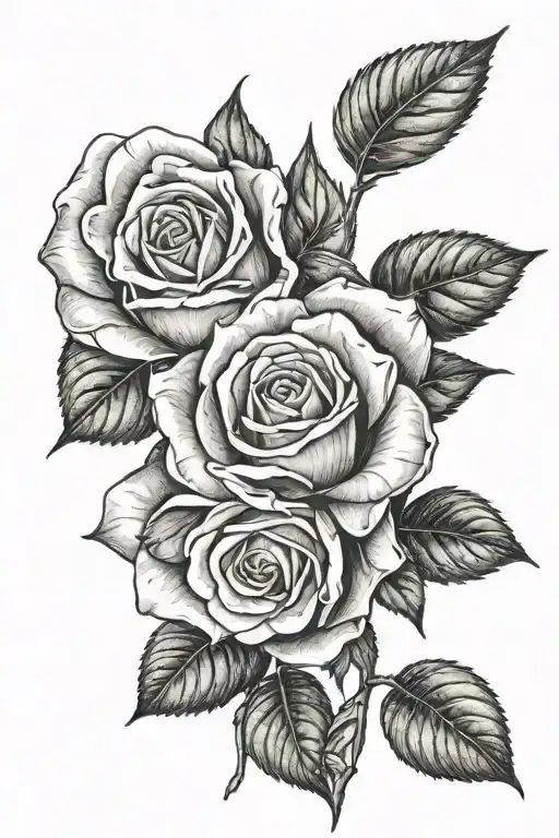 Rose Stem Wrapping Around Forearm With Rose On Hand