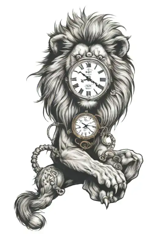 Lion With Pocket Watch