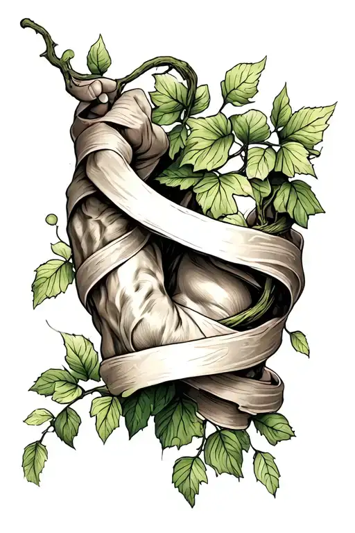 Vine Wrapped Around Elbow From Bicep