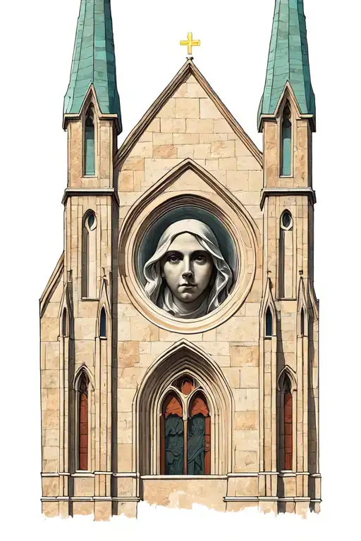 Face Made On A Church Inspired By Love