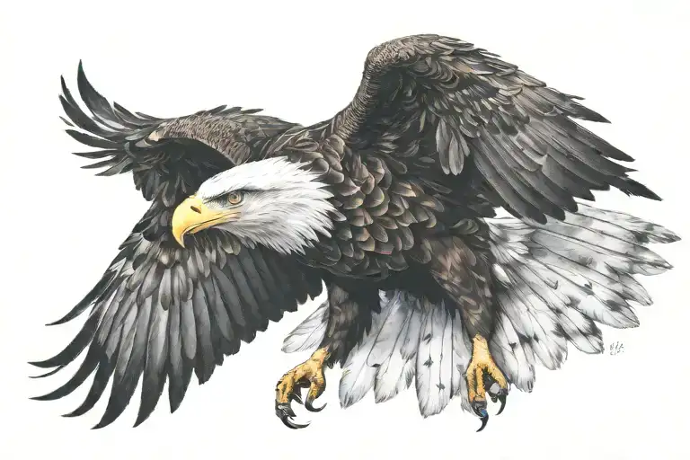 Eagle Flying Symetric