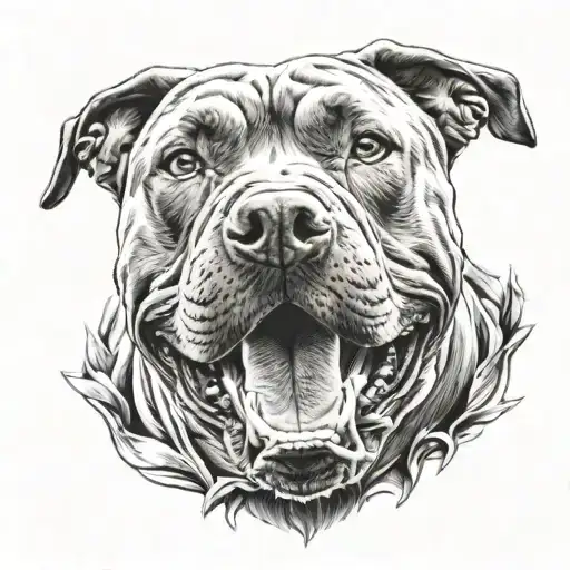 Pitbull Barking Fiercely