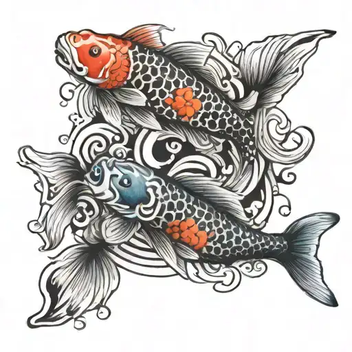 Koi Fish Yin Yang