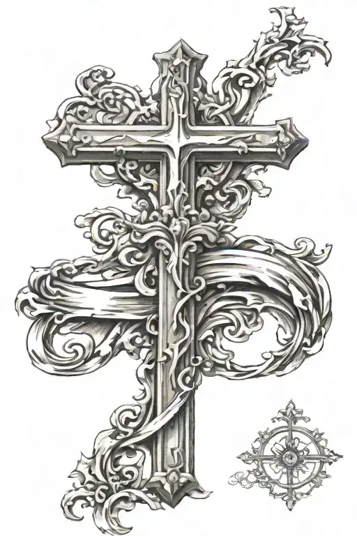 Christian 3 Cross Tattoo Design