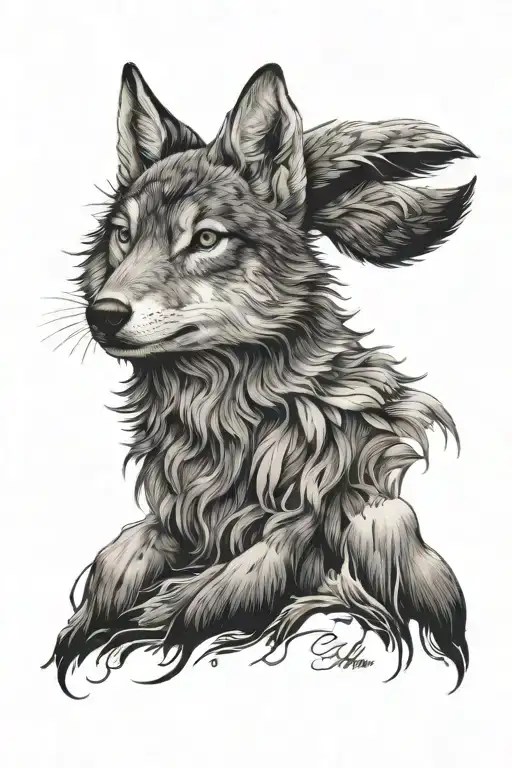 Powerful Majestic Wolf Rabbit