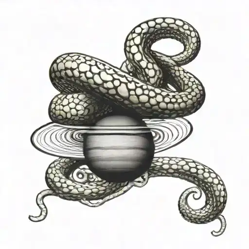 Saturn With Snake With Letters Dclxx-cmlxxxii