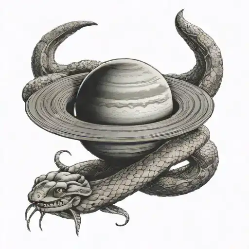 Saturn With Snake With Letters Dclxx-cmlxxxii