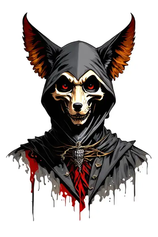 Grim Reaper With Jackal Face