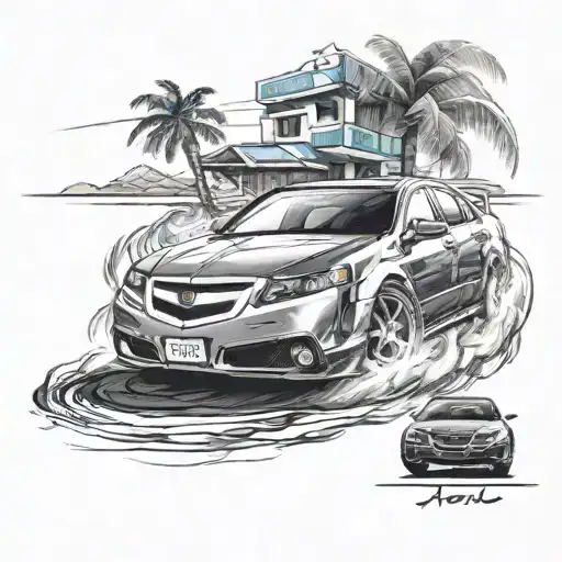 2010 Acura Tl Drifting Car Leaving