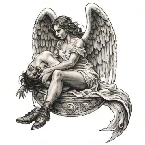 Falling Angel Heartbroken Past Time
