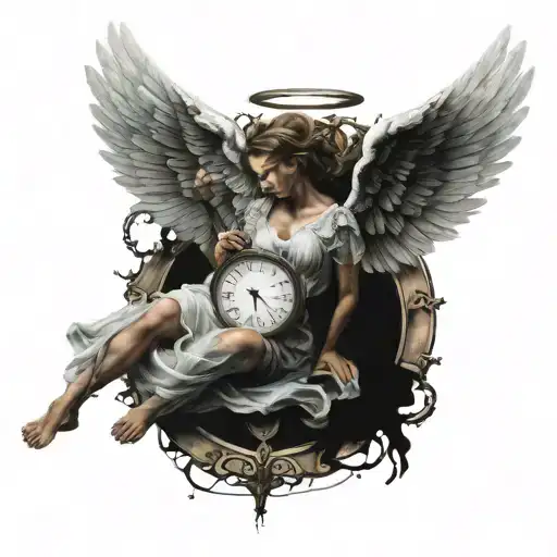 Falling Angel From Tje Sky Heartbroken Past Time Piece Featuring
