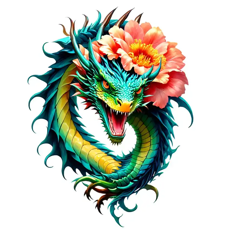 Flowers And Dragons