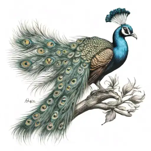 Peacock Perched