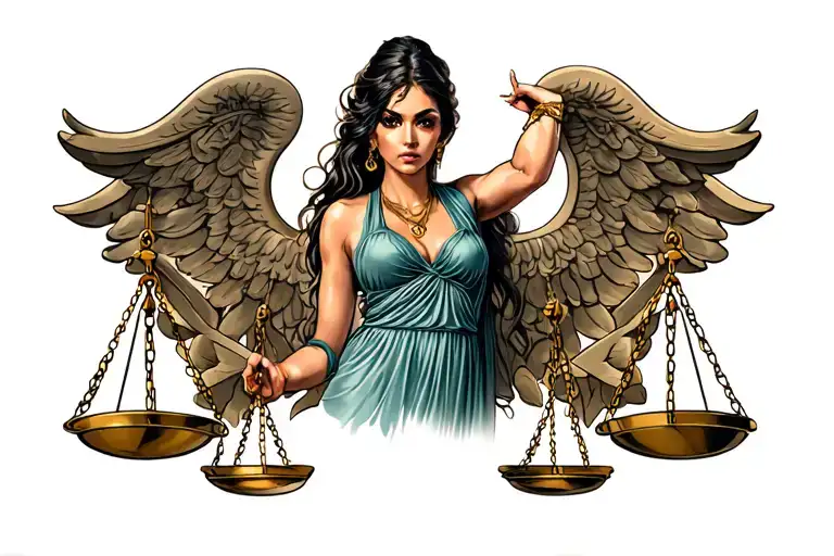 Lady Justice Scales Gangster Girl