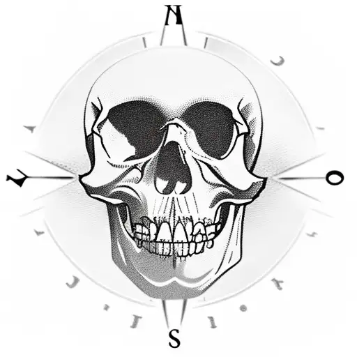 Skull Compass Hourglass Roses