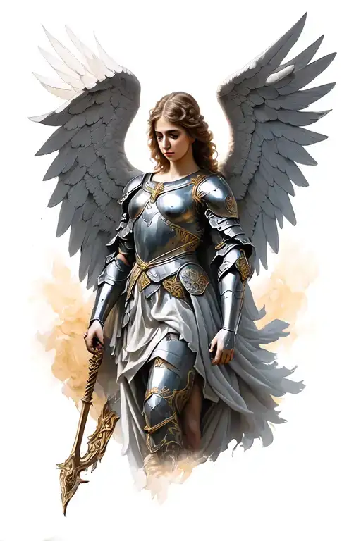 Small Realistic Angel With Armor
