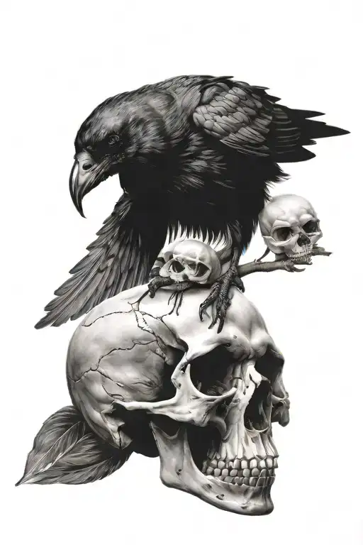 Crow And Skull