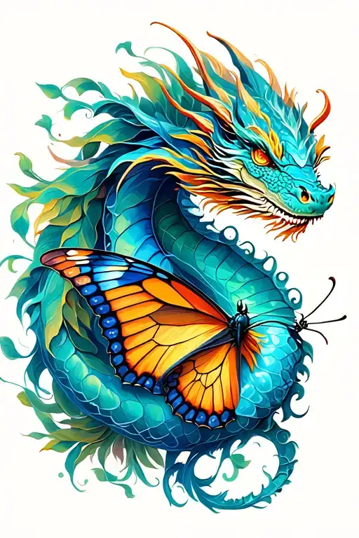 Butterfly And Dragon