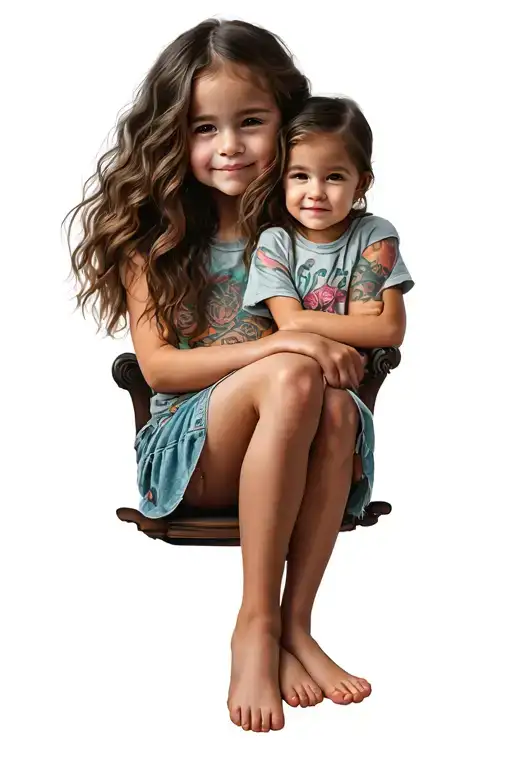 My Children Girl Sitting