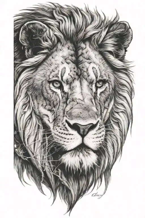 Half Lion Half Bull Head