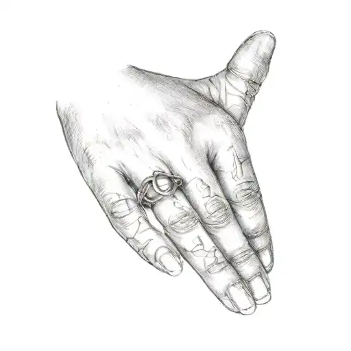 A Woman With A Ring On Her Finger