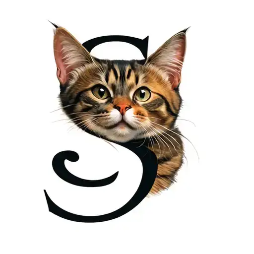 Cat Print And Letter S Incorporated Somehow