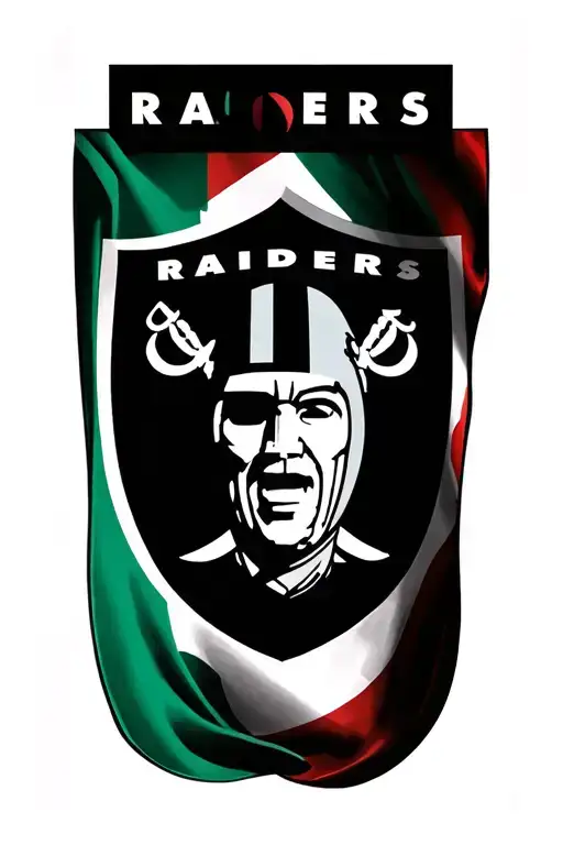 Oakland Raiders And Mexico Flag
