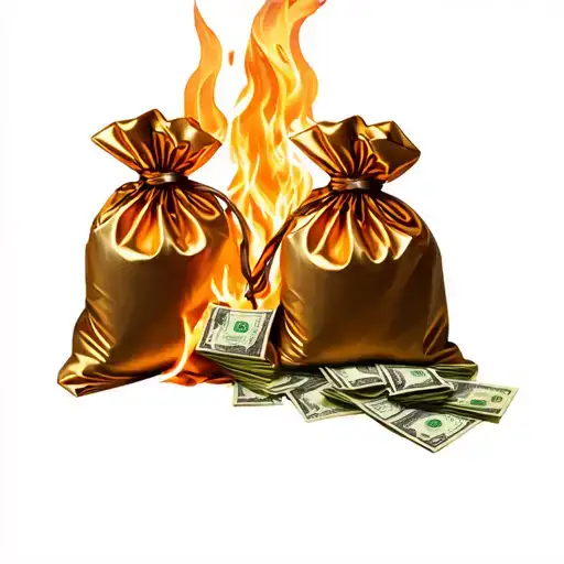 Money Bags On Fire