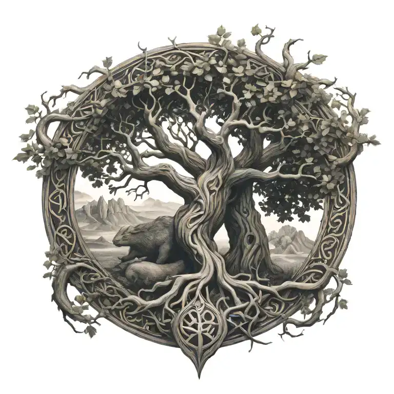 Yggdrasil Loki Vali Tyr