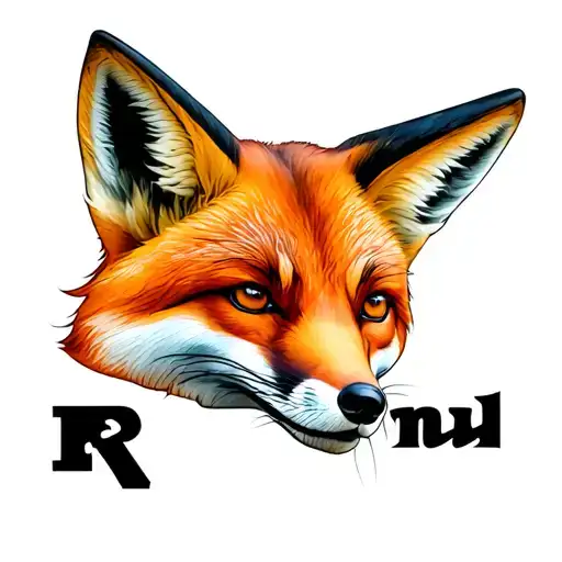 Initial R With A Fox