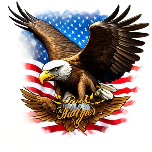 Make A Shoulder Tattoo With A Eagle Representing Freedom
