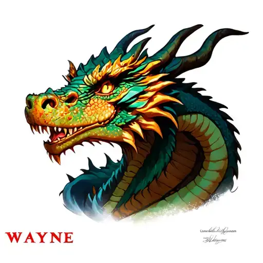 Wayne Dragon Using The Letters