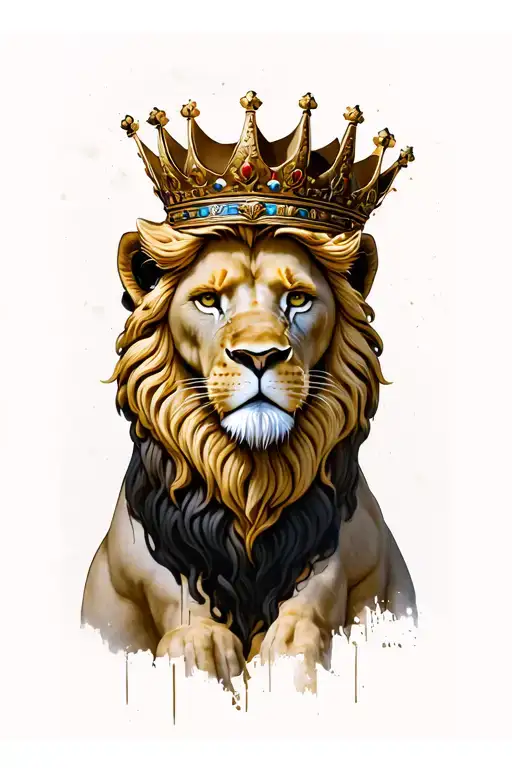 Roman Empire Lion Wearing A Crown