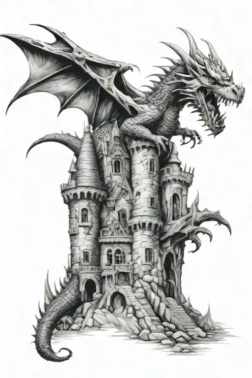 Castle And Dragon