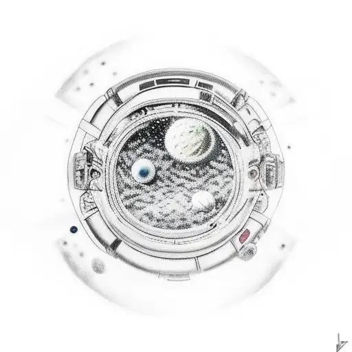 Astronault In Space With Stars