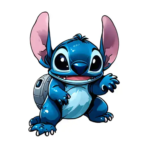 Lilo Stitch On A Spaceship Space Theme