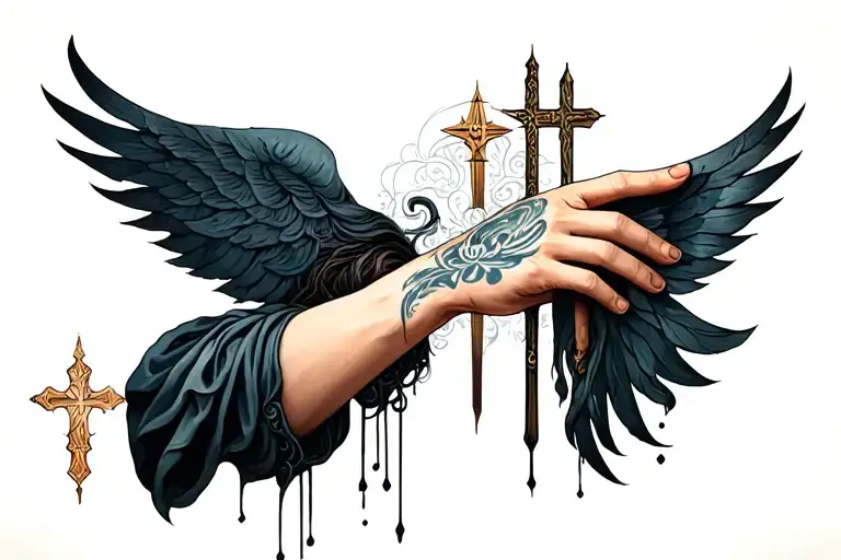 Dark Religious Symbolism Sacred Sleeve