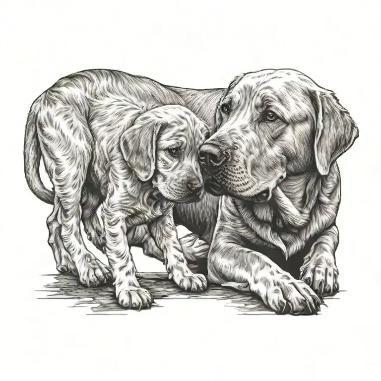 Labrador Playing With Young Boy