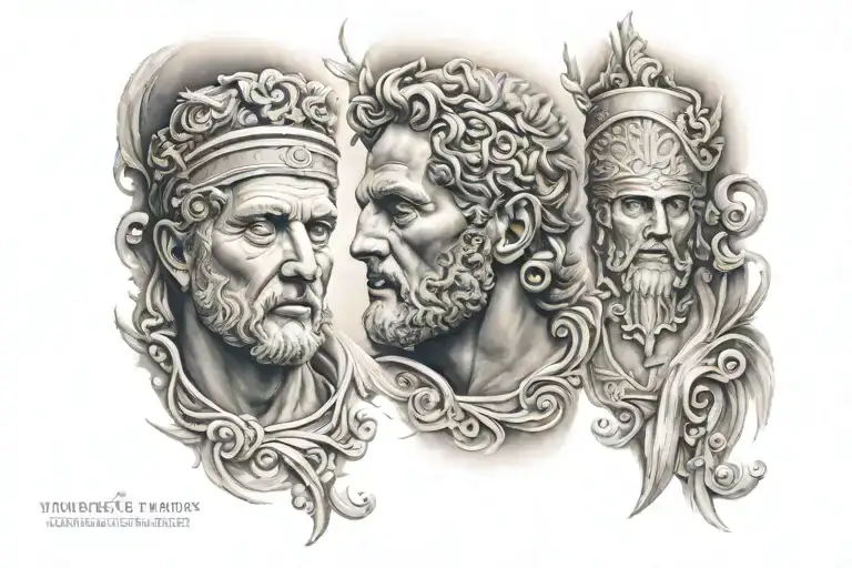 Vires Intus Roman Theme Inner Arm Sleeve