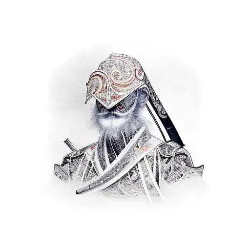 Japanese Man With A Katana