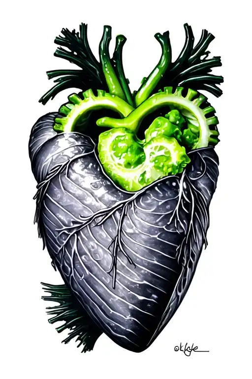 Sashimi With Wasabi And Heart