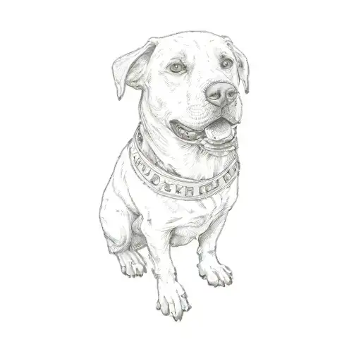 A Dog Sitting In The Back Of A Truck