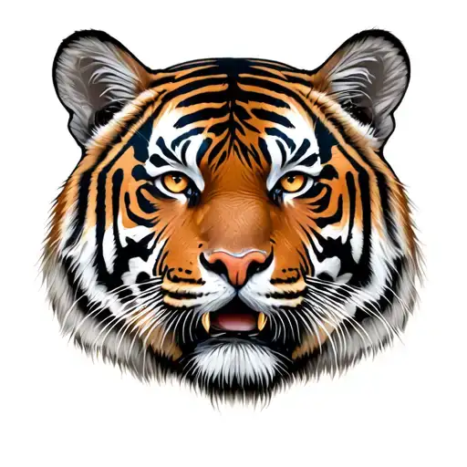 Tiger Head Looking