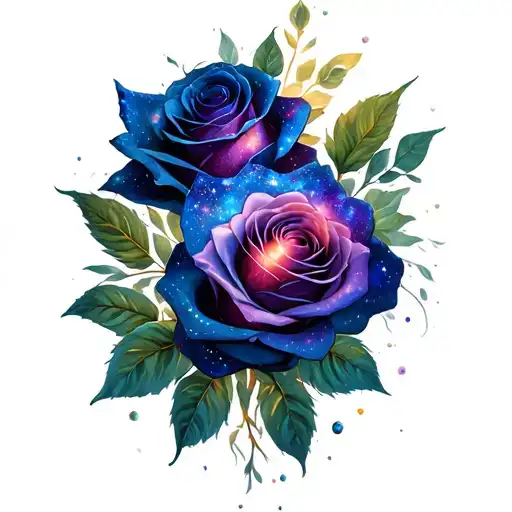 Galaxy With Roses