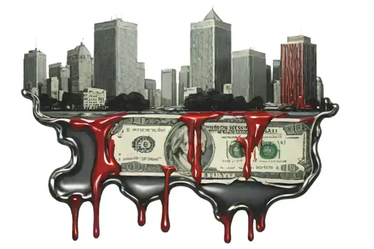 City And Money Blood Dripping Blood