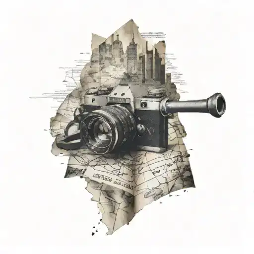 An Old Photo Laying On A Map